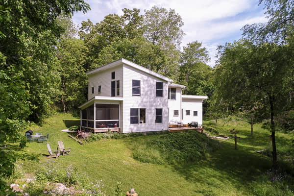 Bill Penner Architect House Gambier, OH backyard and screened porch